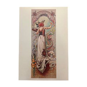Art Nouveau Vintage, Oversize Postcard by Hingre Sandy Val Ltd., 1966